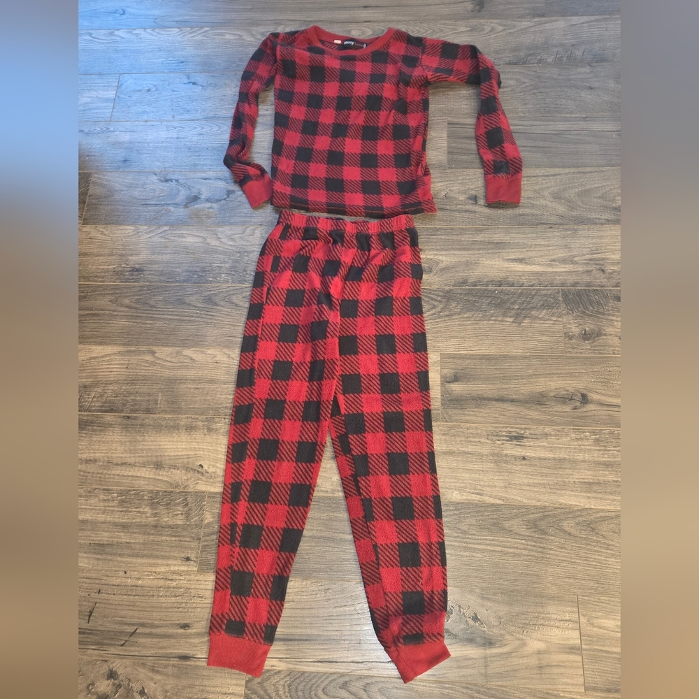 Red And Black Buffalo Plaid Kids Pajamas